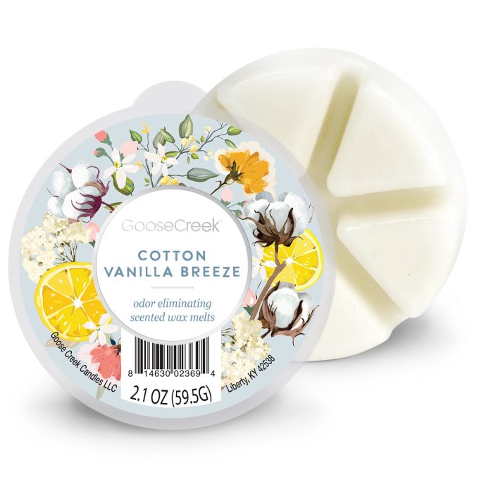 Odor Eliminating - Cotton Vanilla Breeze Wax Melt